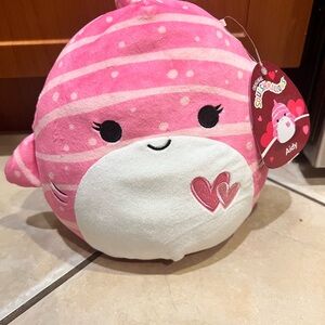 NWT! Aidy Shark Squishmallows Pink and White Plush Toy